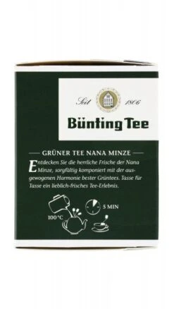 Bünting Tee Grüner Tee Nana Minze 6 Bünting Tee Grüner Tee Nana Minze -Lebensmittelserien Geschäft 1101010661 4008837214160 03