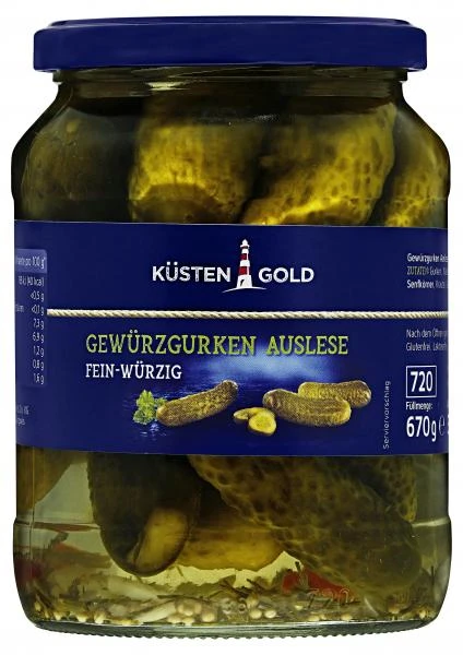Küstengold Gewürzgurken Auslese Fein-würzig 1 Küstengold Gewürzgurken Auslese Fein-würzig