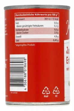 Jeden Tag Erbsen Sehr Fein -Lebensmittelserien Geschäft 4502040366 4306188018698 03