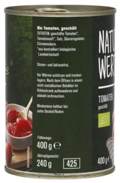 NaturWert Bio Tomaten Geschält -Lebensmittelserien Geschäft 4502040525 4250780324223 03.jpg