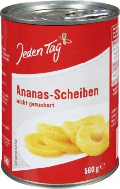 Jeden Tag Ananas Scheiben Leicht Gezuckert