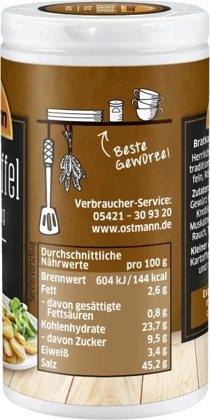 Ostmann Bratkartoffel Würzermischung Klassisch 2 Ostmann Bratkartoffel Würzermischung Klassisch – Bild 2