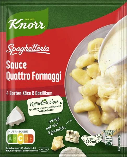 Knorr Spaghetteria Sauce Quattro Formaggi 1 Knorr Spaghetteria Sauce Quattro Formaggi
