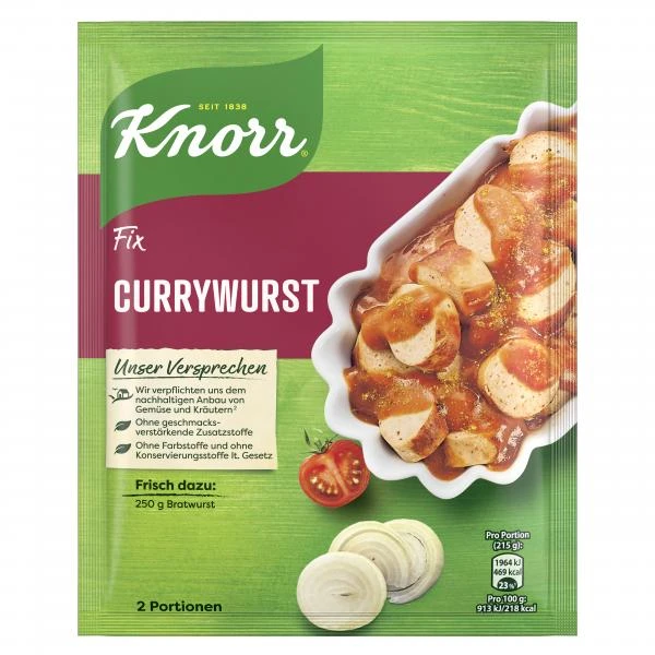 Knorr Fix Würzbasis Currywurst 1 Knorr Fix Würzbasis Currywurst
