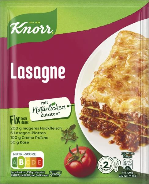 Knorr Fix Lasagne 1 Knorr Fix Lasagne