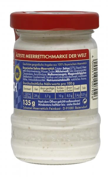 Schamel Bayerischer Meerrettich Alpensahne 2 Schamel Bayerischer Meerrettich Alpensahne – Bild 2