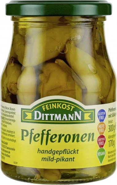 Feinkost Dittmann Pfefferonen Mild-pikant 1 Feinkost Dittmann Pfefferonen Mild-pikant