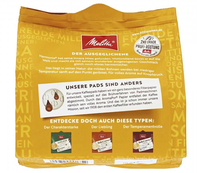 Melitta Harmonie Mild Kaffeepads 3 Melitta Harmonie Mild Kaffeepads – Bild 3