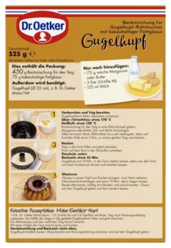 Dr. Oetker Gugelhupf -Lebensmittelserien Geschäft 4502110056 4000521029944 03