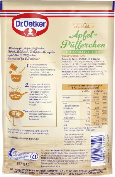 Dr. Oetker Süße Mahlzeit Apfel-Püfferchen 2 Dr. Oetker Süße Mahlzeit Apfel-Püfferchen – Bild 2