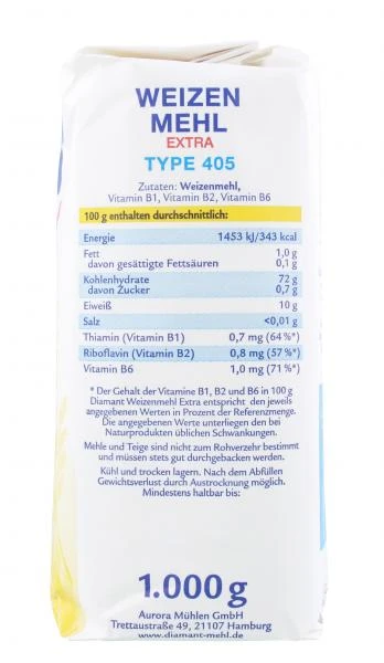 Diamant Weizenmehl Extra Type 405 2 Diamant Weizenmehl Extra Type 405 – Bild 2