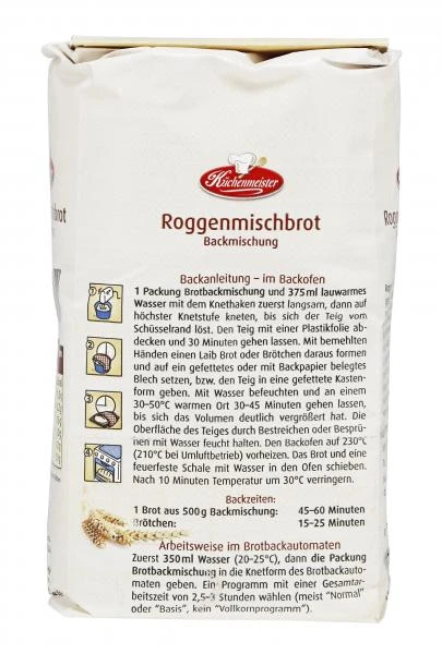 Küchenmeister Backmischung Roggenmischbrot 3 Küchenmeister Backmischung Roggenmischbrot – Bild 3