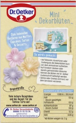 Dr. Oetker Mini Dekorblüten -Lebensmittelserien Geschäft 4502113834 4000521018573 03