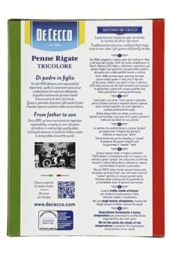 De Cecco Penne Rigate No. 41 Tricolore -Lebensmittelserien Geschäft 4502114337 8001250145413 03.jpg