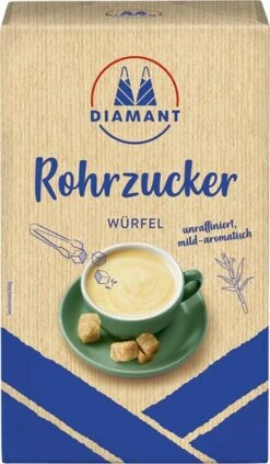 Diamant Würfel Rohrzucker Unraffiniert