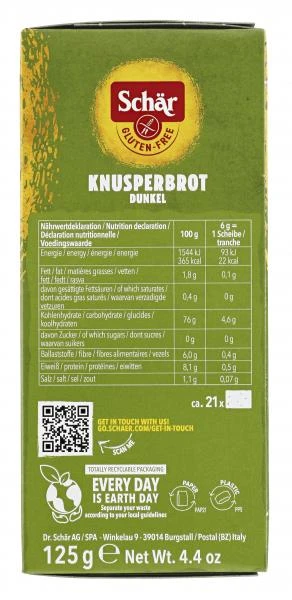 Schär Knusperbrot Dunkel 2 Schär Knusperbrot Dunkel – Bild 2